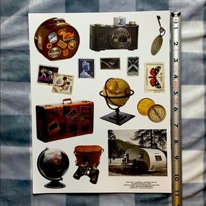 #B.96🦋$1 ADD ON•VINTAGE CARDSTOCK EPHEMERA GLOBE